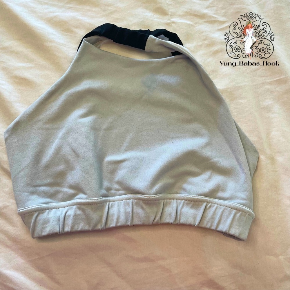 Vull Sport Cross back Medium Gray Sports Bra PRELOVED Mark on Front see photos